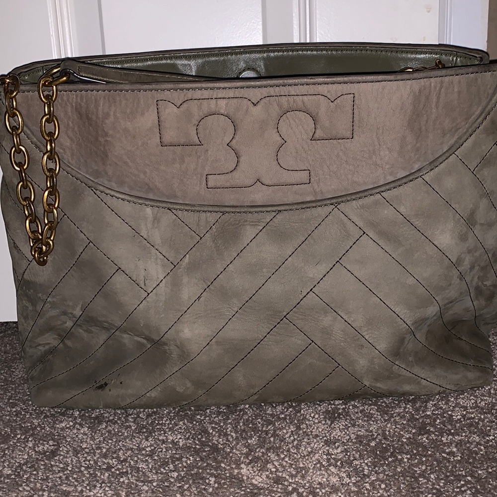 Hunter green Tory Burch shoulder bag